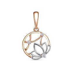 Подвеска фантазийная,  Золото 585, Фианит 3539607 1 1 1