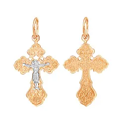 Подвеска крест, Золото 585 03-3544