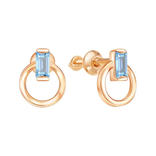 Серьги пусеты-гвоздики, Золото 585, 02-62-0084-04