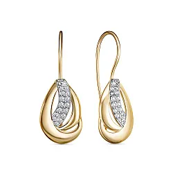 Серьги, Золото 585, Фианит 2214807 1 1 1 Серьги, Золото 585, Фианит 2214807 1 1 1