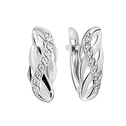 Серьги, Серебро 925, Фианит с105071р                  Серьги, Серебро 925, Фианит с105071р