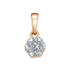 Подвеска фантазийная,  Золото 585, Фианит 3652007 1 1 1