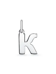 Подвеска буква К,  Серебро 925 1-00095