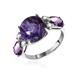 Кольцо Серебро 925, Чароит 1340460935-92