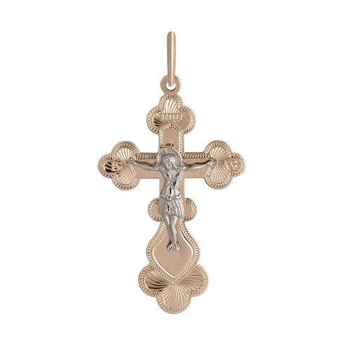 Подвеска крест, Золото 585, К-1005