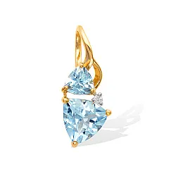Подвеска фантазийная,  Золото 585, Топаз П122-056Т
