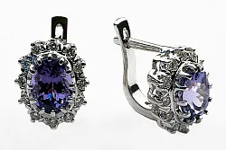 Серьги, Золото 585, Танзанит 171921ю