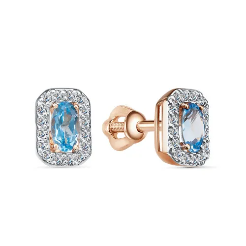 Серьги пусеты-гвоздики, Золото 585, 2680608 1 6 1