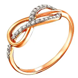 Кольцо Золото 585, Фианит 1118207 1 1 1