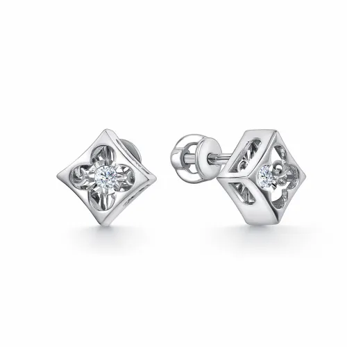 Серьги пусеты-гвоздики, Золото 585, 12-12-5957-11-00 Серьги пусеты-гвоздики, Золото 585, 12-12-5957-11-00