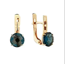 Серьги, Золото 585, Топаз 02-3-114-1100-010