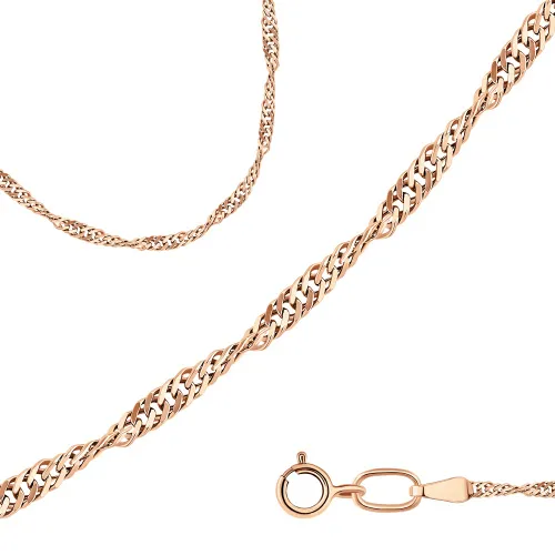 Цепочка Золото 585, плетение Сингапур, НЦ 12-028