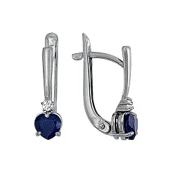 Серьги, Серебро 925, Корунд 3987013008-8 Серьги, Серебро 925, Корунд 3987013008-8