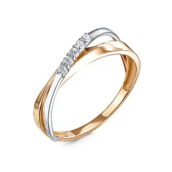 Кольцо Золото 585, Фианит 1105265