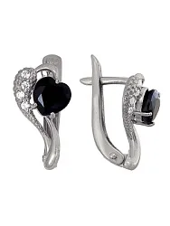 Серьги, Серебро 925, Корунд 3987013002-8 Серьги, Серебро 925, Корунд 3987013002-8