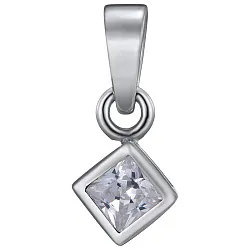 Подвеска фантазийная,  Серебро 925, Фианит FLP 11