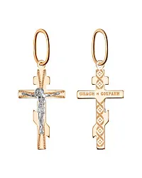 Подвеска крест, Золото 585 102-ИХ-18.07-01