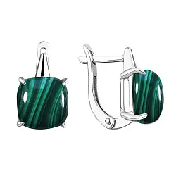 Серьги, Серебро 925, Малахит 2340385041 Серьги, Серебро 925, Малахит 2340385041