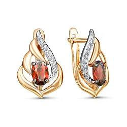 Серьги, Золото 585, Гранат 2456508 1 8 1 Серьги, Золото 585, Гранат 2456508 1 8 1
