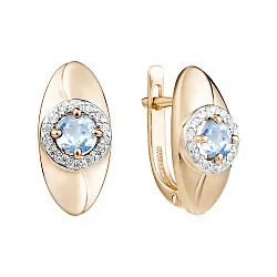 Серьги, Золото 585, Топаз С122-4288Т Серьги, Золото 585, Топаз С122-4288Т
