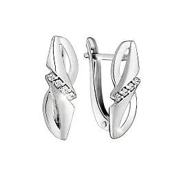 Серьги, Серебро 925, Фианит с105084р                  Серьги, Серебро 925, Фианит с105084р