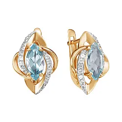Серьги, Золото 585, Топаз С122-4495Т Серьги, Золото 585, Топаз С122-4495Т
