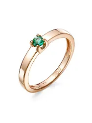 Кольцо Золото 585, Изумруд 94000138