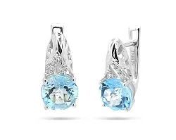 Серьги, Серебро 925, Топаз 628342