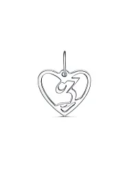 Подвеска буква З,  Серебро 925 1-00045