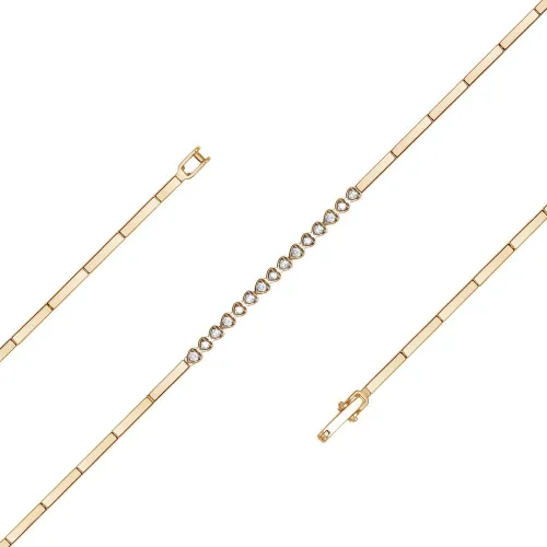 Браслет фантазийный Золото 585 
 Бр112-7514-18