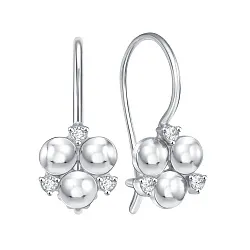 Детские серьги,  Серебро 925, Фианит 90-02-1267-00