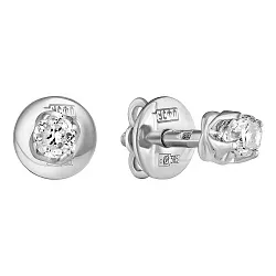 Серьги пусеты-гвоздики, Золото 585, Бриллиант 83-42E61581-F1DD