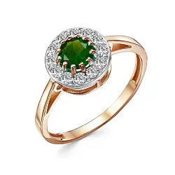 Кольцо Золото 585, Турмалин 1519708 1 11 1