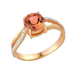 Кольцо Золото 585, Гранат 146708 1 8 1