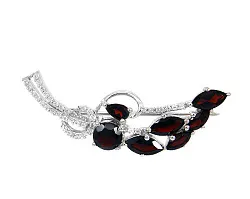  Брошь Серебро 925, Гранат 7597