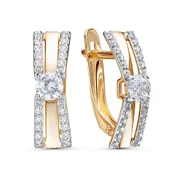 Серьги, Золото 585, Фианит 1203120