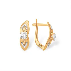 Серьги, Золото 585, Фианит С1329551