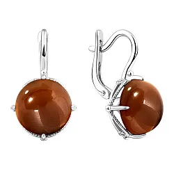 Серьги, Серебро 925, Топаз 2340105040 Серьги, Серебро 925, Топаз 2340105040