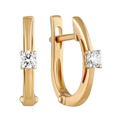 Серьги, Золото 585, Бриллиант 36-41E01262-F1DD Серьги, Золото 585, Бриллиант 36-41E01262-F1DD