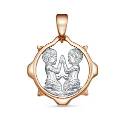 Подвеска знак зодиака Близнецы 21.05-21.06, Золото 585 3703000 1 1близнецы Подвеска знак зодиака Близнецы 21.05-21.06, Золото 585 3703000 1 1близнецы