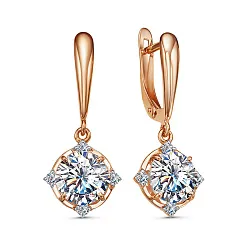 Серьги, Золото 585, Фианит 2214407 1 1 1 Серьги, Золото 585, Фианит 2214407 1 1 1