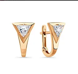 Серьги, Золото 585, Фианит 002-0972-0001-011