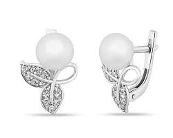 Серьги, Серебро 925, Жемчуг 623142