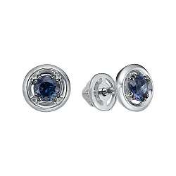 Серьги пусеты-гвоздики, Золото 585, Топаз С225-6084ТЛ