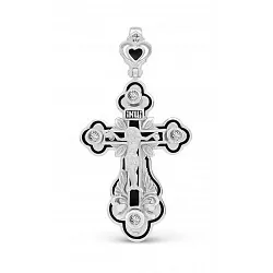Подвеска крест, Серебро 925, Эмаль п1001р
