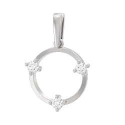 Подвеска фантазийная,  Серебро 925, Фианит 1045303-01110