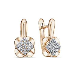 Серьги, Золото 585, Фианит 2606207 1 1 1 Серьги, Золото 585, Фианит 2606207 1 1 1