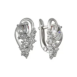 Серьги, Серебро 925, Фианит с1247р Серьги, Серебро 925, Фианит с1247р