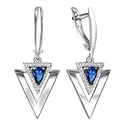 Серьги, Серебро 925, Фианит 90-02-8017-06