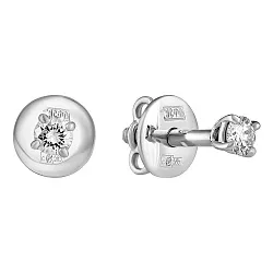 Серьги пусеты-гвоздики, Золото 585, Бриллиант 83-42E61578-F0DD